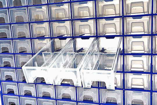 Sertarieră Pentru Unelte Plastică Cutie Depozitare Organizare 52x16x37 64 Sertare