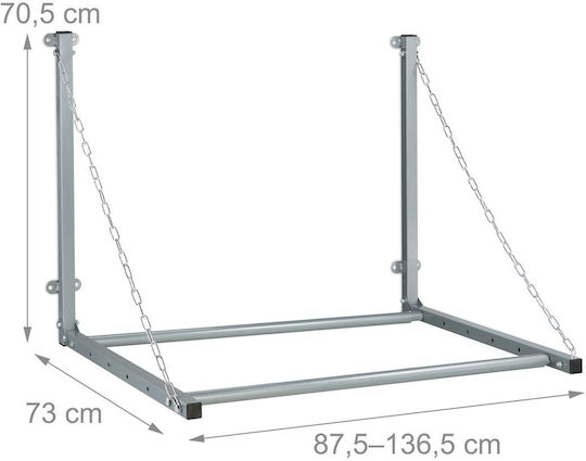 Relaxdays Wand-Reifenständer Grau 70,5x73x143 cm