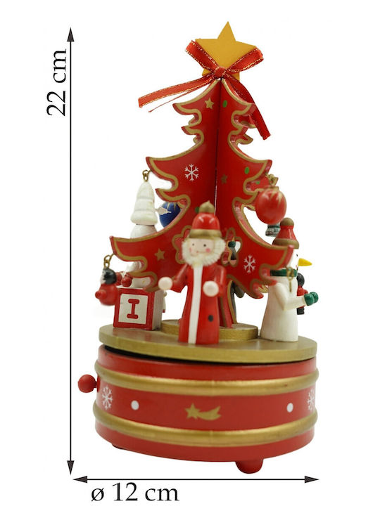 Alista Home Figurină Decorativă de Crăciun Roșie cu Muzică 22x12cm