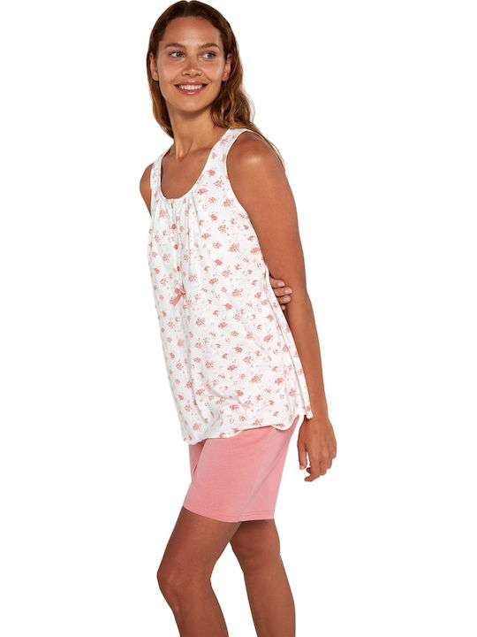 Vamp Summer Women's Pyjama Set Pink Glow