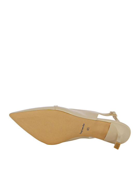 Leather Heels with Medium Heel Pink