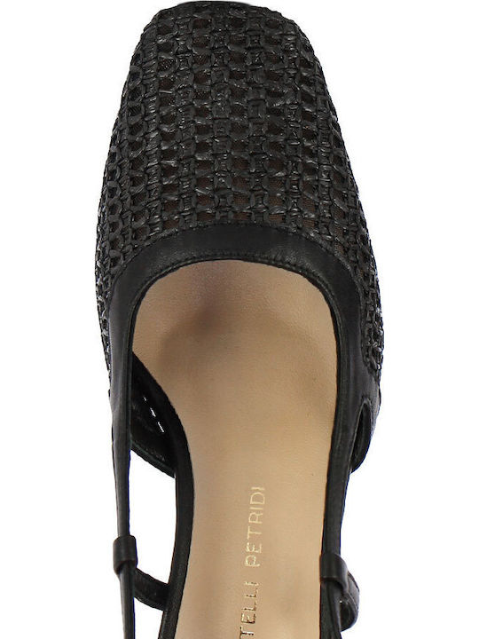 Leather Heels With Medium Heel Black