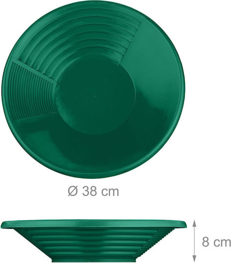 Tăvi Pentru Căutare Aur Relaxdays Verde Verde Închis 8x38x38 Cm