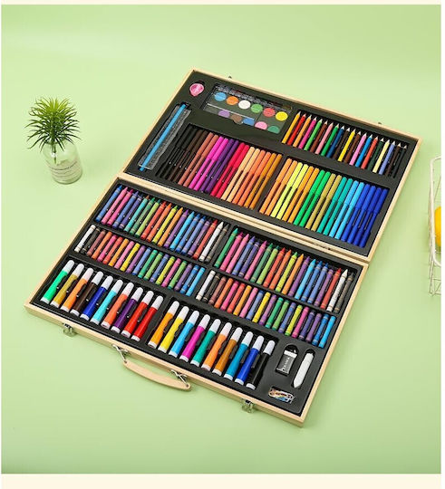 Alista Home Wooden Colouring Set 46x30.9cm 180 Pieces