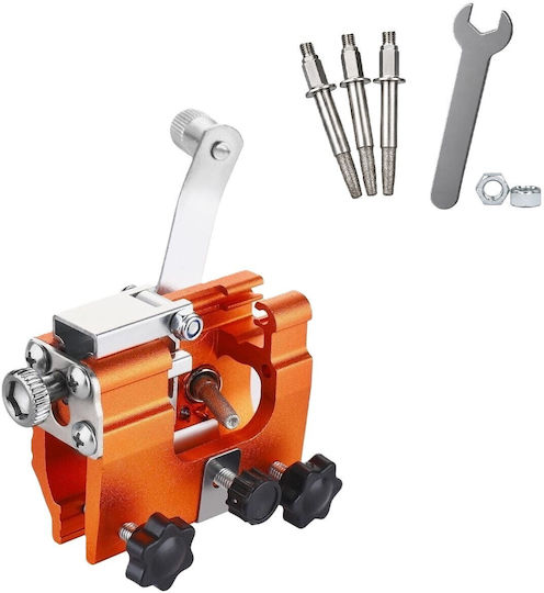 Afilator Manual pentru Lanț Drujbă Zola 3 Pietre de Ascuțit Incluse Reglabil Compatibil cu Lanțuri de 8-20 Inch Compact 8.5 X 5.5 X 4 Cm