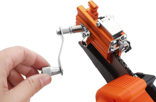 Afilator Manual pentru Lanț Drujbă Zola 3 Pietre de Ascuțit Incluse Reglabil Compatibil cu Lanțuri de 8-20 Inch Compact 8.5 X 5.5 X 4 Cm