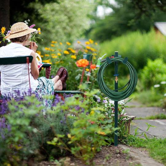 Relaxdays Freistehende Schlauchhalter für Wasserhahn