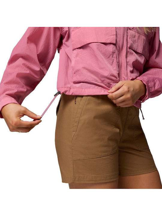 Paracutie Crop Jachetă Damă de Iarnă Roz