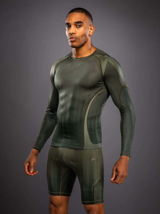 Venum Men's Long Sleeve Shirt VENUM-06275-459 for Jiu-Jitsu Green