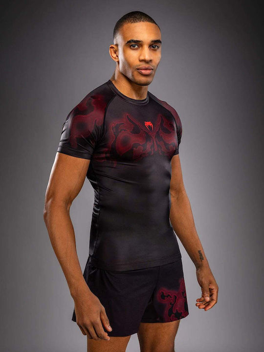 Venum Männer Kampfkunst Kurzärmel Kampfsportshirt VENUM-06307-100 für Jiu-Jitsu Schwarze