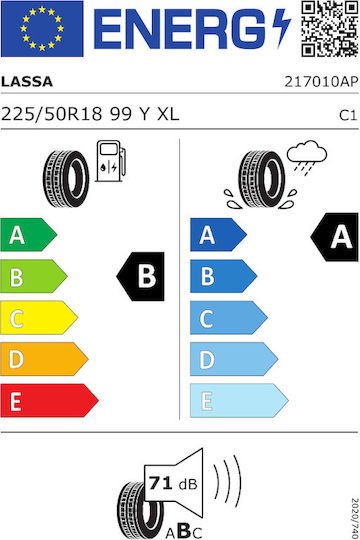 Lassa Competus H/p3 Summer Tire 225/50r18 99y/xl