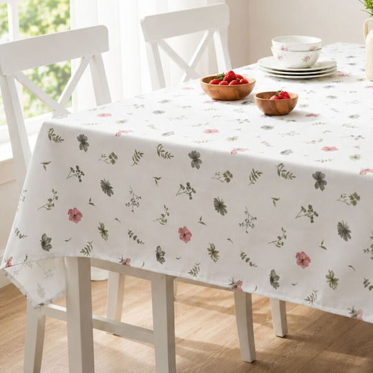 Pucioasa Cotton Floral Pastel Round Tablecloth Φ140cm Pucioasa Cotton Floral Pastel Round Tablecloth Φ140cm
