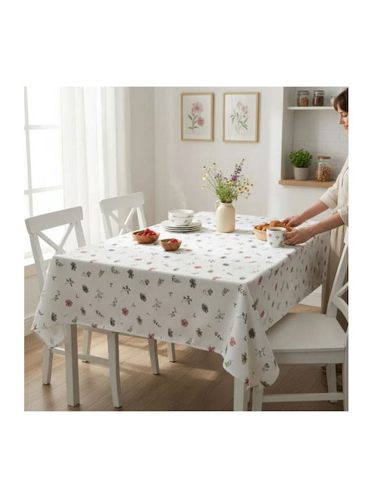 Pucioasa Măsuță Rotundă Din Bumbac Floral Pastel Ø140cm