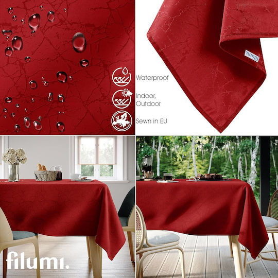 Filumi Τραπεζομάντηλο Αλέκιαστο Red 140x260εκ.