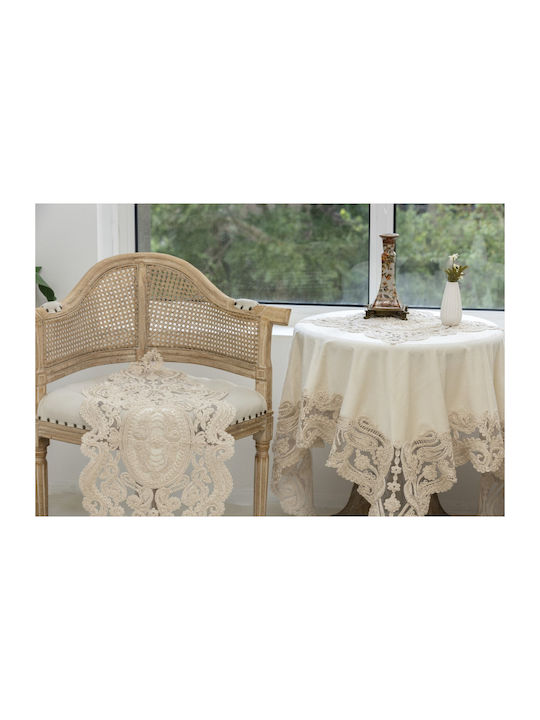 Liolios Home Tischtuch Leinen Beige 67x170cm