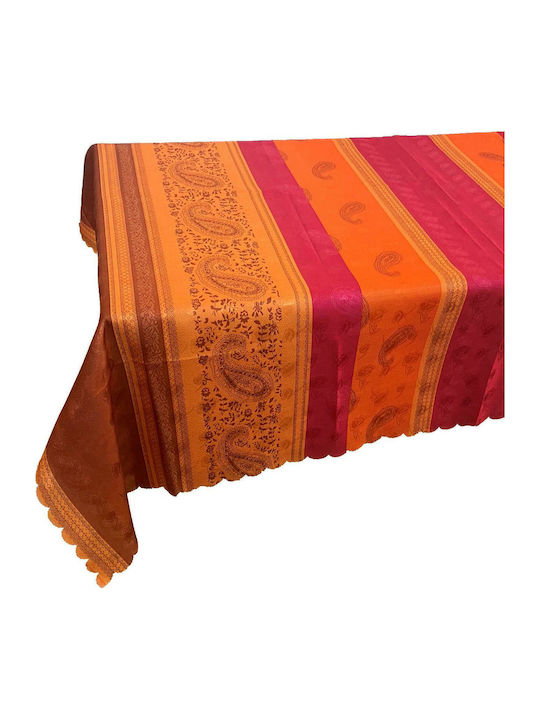 Linea Home Tischtuch Fleckabweisend India Orange 160x220cm