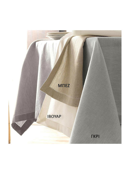 Rythmos Tablecloth Cotton Inez White 140x140cm