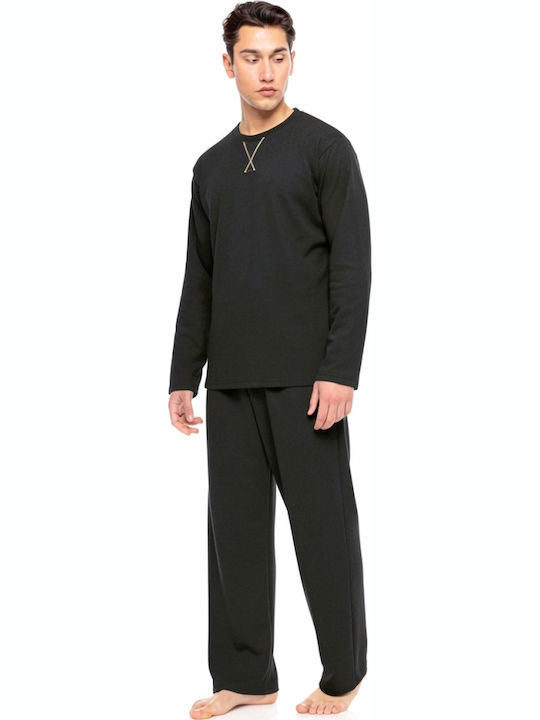 Ulisse Ulisse Herrenpyjama Winter Grau Kohle Ulisse Ulisse Herrenpyjama Winter Grau Kohle