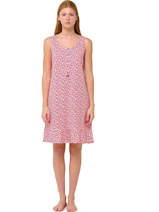 Vamp Sommer Damen Nachthemd Pink Blossom