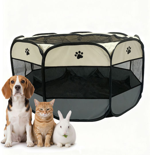 Relaxdays Parc Pliabil Pentru Câini Negru 58 x 114 x 114 cm
