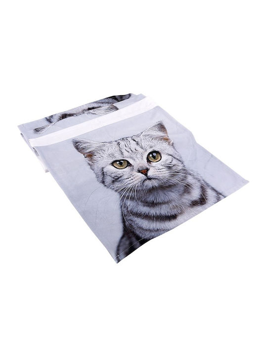 Espiel Tablecloth Cat Gray 120x120cm