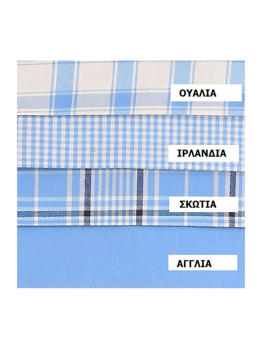 Viopros Napkin Set 4pcs England Blue 52x52cm
