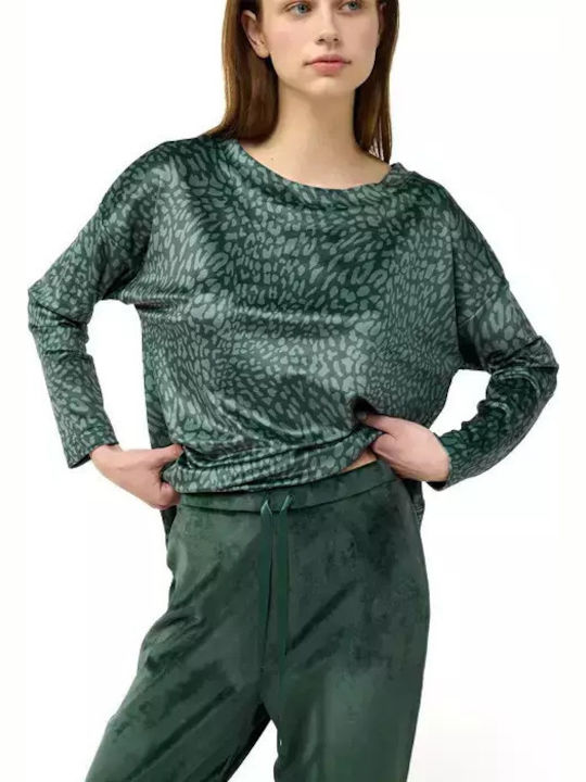Vamp Winter Women's Pyjama Set Green Teal Vamp Winter Women's Pyjama Set Green Teal