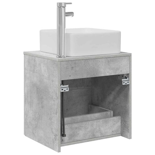 vidaXL Vanity Unit with Sink M53xD34.5xH63cm Concrete Gray