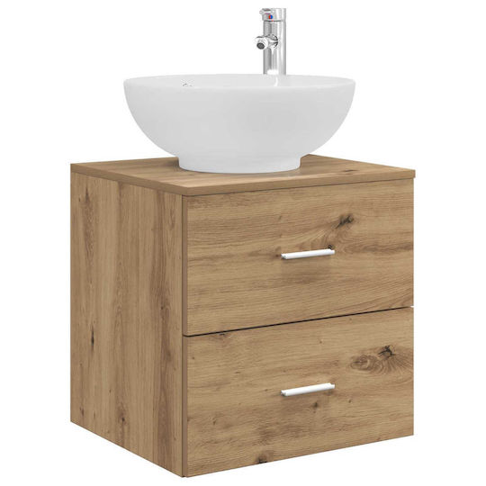 vidaXL Badezimmer Waschtisch-Einheit M49.5xB44.5xH66.5cm Eiche