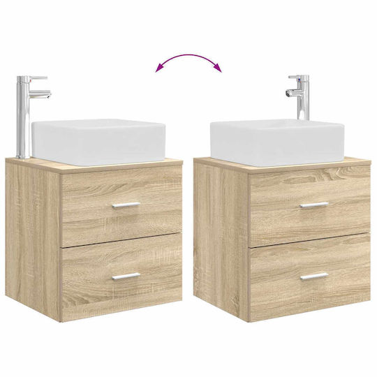 vidaXL Vanity Unit with Sink M53xD34.5xH63cm Sonoma Oak