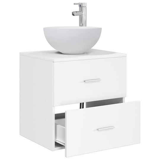 vidaXL Badezimmer Waschtisch-Einheit M49.5xB41xH64.5cm Weiß