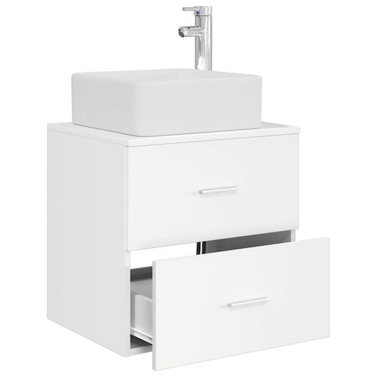 vidaXL Badezimmer Waschtisch-Einheit M49.5xB41xH63cm Weiß