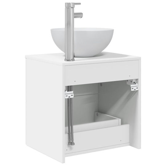 vidaXL Badezimmer Waschtisch-Einheit M49.5xB41xH64.5cm Weiß