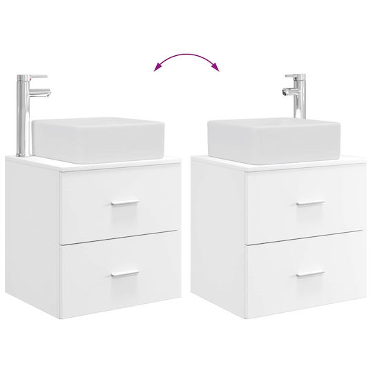vidaXL Badezimmer Waschtisch-Einheit M49.5xB41xH63cm Weiß