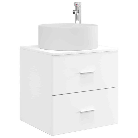 vidaXL Πάγκος με Νιπτήρα Μ49.5xΒ44.5xΥ65.5cm Λευκό