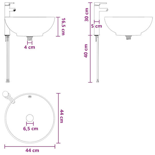vidaXL Badezimmer Waschtisch-Einheit M49.5xB44.5xH66.5cm Schwarze Eiche