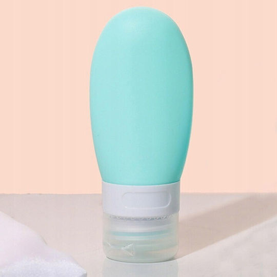 Recipient De Călătorie Elegant Portabil Din Silicon Sticlă De Călătorie Potrivită Pentru Loțiune Șampon Alte Lichide Reîncărcabilă Antiscurgere Capacitate 90ml Verde