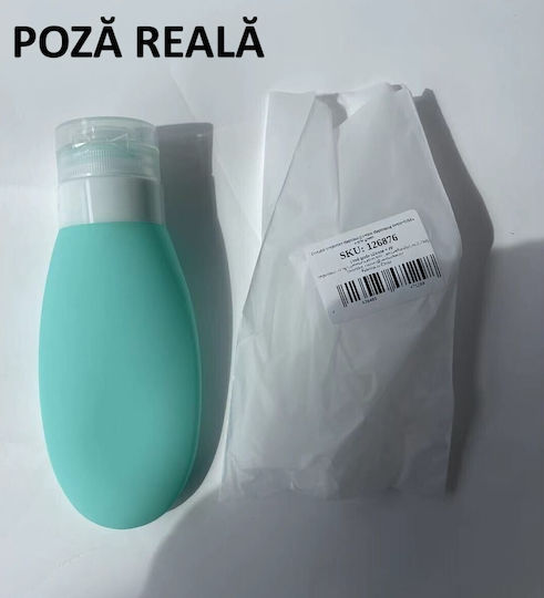 Recipient De Călătorie Elegant Portabil Din Silicon Sticlă De Călătorie Potrivită Pentru Loțiune Șampon Alte Lichide Reîncărcabilă Antiscurgere Capacitate 90ml Verde