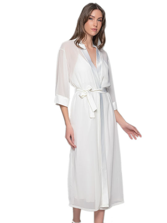 Milena by Paris Summer Bridal Women's Robe Ivory 005368-Ivory