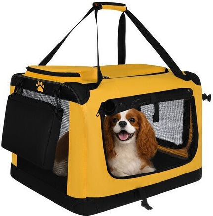 Geantă Pentru Transport Câine / Pisică Până La 25kg Galbenă L60xL44xÎ42cm