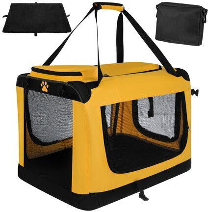 Geantă Pentru Transport Câine / Pisică Până La 25kg Galbenă L60xL44xÎ42cm