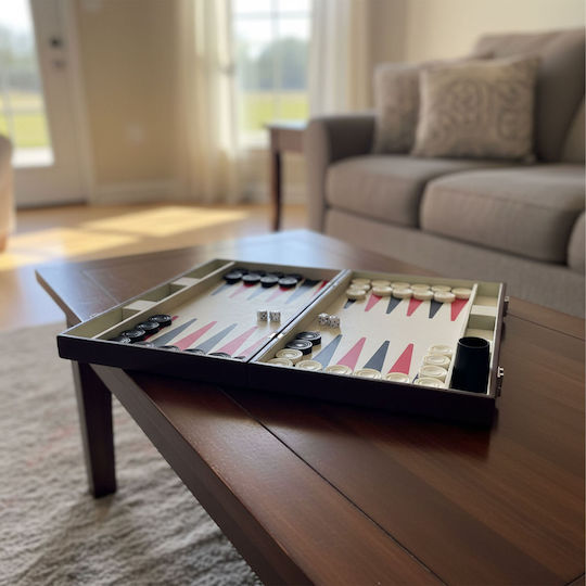 Relaxdays Backgammon & Schach aus Hölzernes 5.5x23.5cm