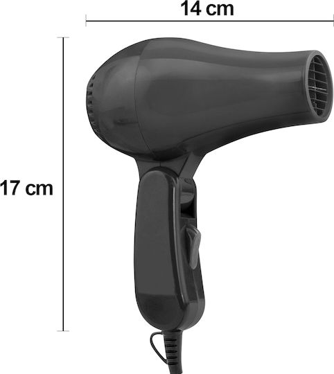 Avizar Reisehaartrockner 750W Kompakter Faltbarer Format Schnelles Trocknen Schwarz