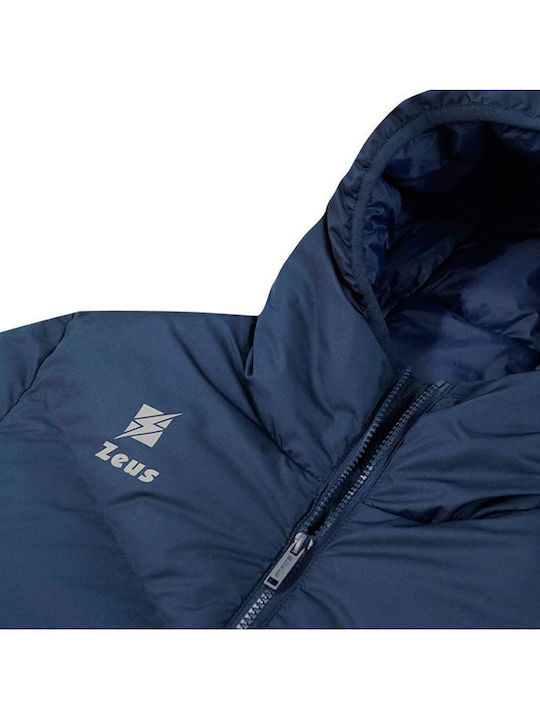 Geacă Puffer de Iarnă cu Protecție Împotriva Vântului Dark Blue
