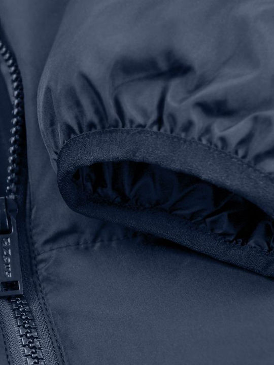 Geacă Puffer de Iarnă cu Protecție Împotriva Vântului Dark Blue