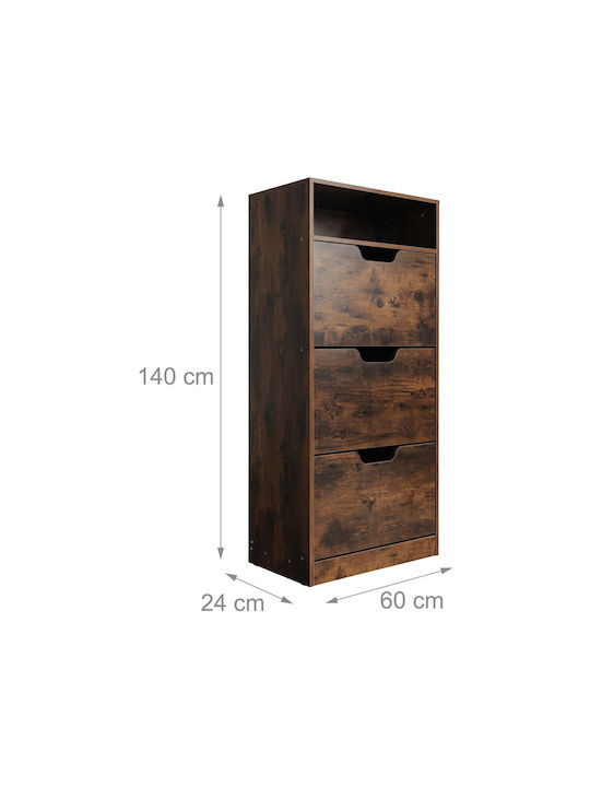 Ξύλινη Παπουτσοθήκη 60x24x140cm