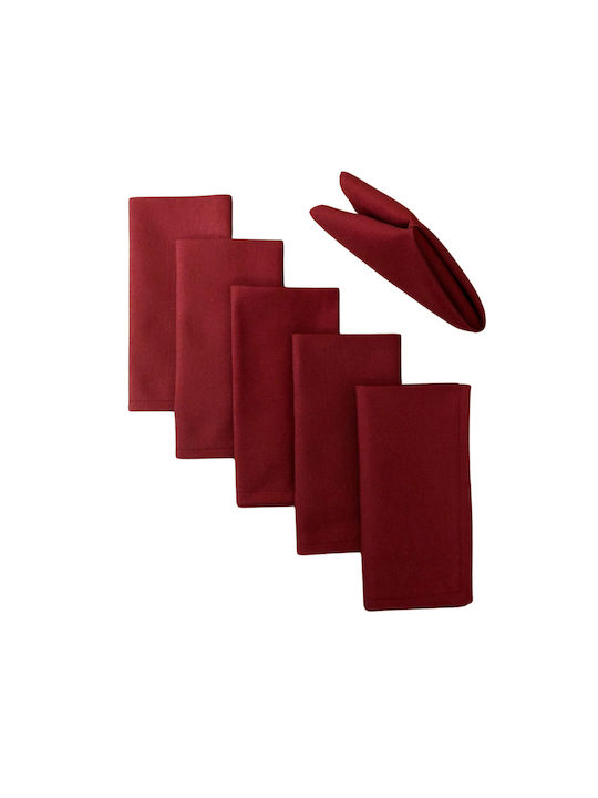 Kotonia Home Șervețel Bumbac Set 10buc Burgundy 45x45cm