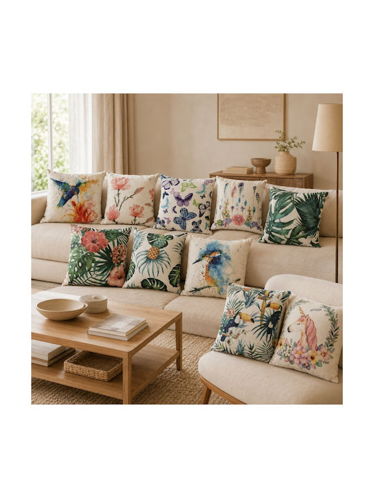 My Home Luxury Decorative Pillow Case Ecru 45x45cm