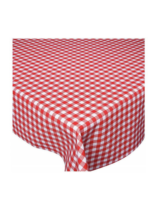 Tablecloth Stain Resistant White/red 90x140cm