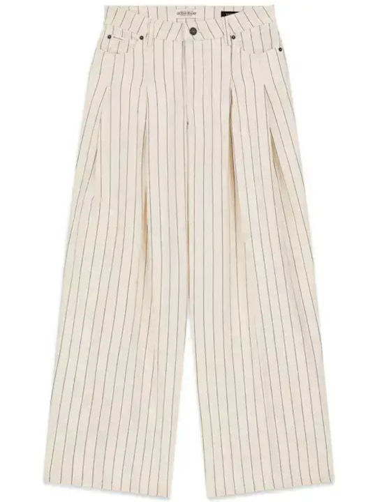 Γυναικεία Παντελόνα σε Wide Γραμμή Off-white